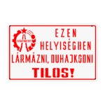 Italbolti figyelmeztető tábla a 60-as években