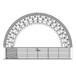 Iskolai papír szögmérő (70-es évek)
